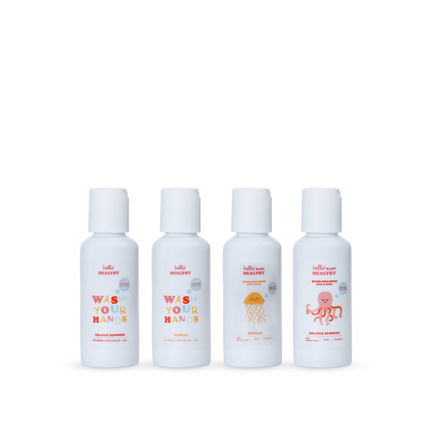 Mini Essentials Set (2 Hand Wash + 2 Shampoo & Body Wash)